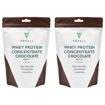 TRYALL 濃縮乳清蛋白粉 香醇可可  500g  2包