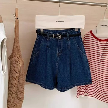 S-5XL 大尺碼純色A字牛仔褲裙女2026夏季新款氣質高腰顯瘦短款褲子潮