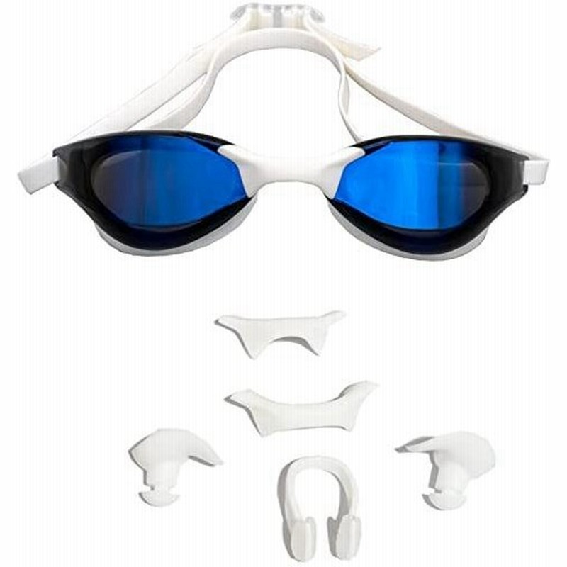 通用 スイミングゴーグル男女兼用曇り止め Uvカットクッション付き水泳用ノーズグリップ鼻ベルト水泳用耳栓イヤープラグ収納ケース付 白い 電気メッキレンズ 通販 Lineポイント最大0 5 Get Lineショッピング