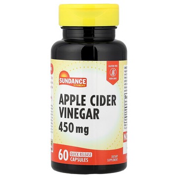 Sundance Vitamins, 蘋果醋，450 毫克，60 粒速釋膠囊