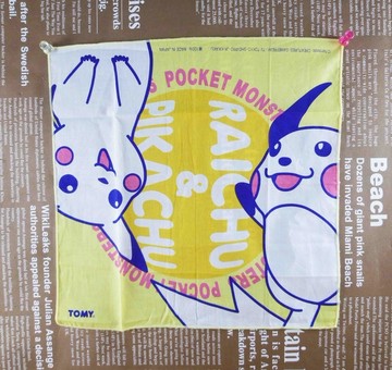【震撼精品百貨】神奇寶貝_Pokemon~手帕-黃