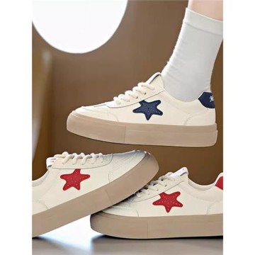 系帶休閑鞋女小白鞋女款2024年新款網紅輕便百搭防滑厚底休閑女鞋