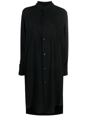 MM6 Maison Margiela - drawstring-waist shirt dress - women - Polyester - 38 - Black