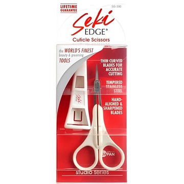 日本綠鐘SekiEdge不銹鋼附蓋美顏修容剪(L.108mm)SS-300