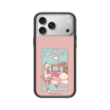iPhone 17 Pro Max Mod NX -邊框背蓋組合 (相機按鈕) 黑 - 瑟拉斯蒂歐 - 白白虹 - 初始OP晃晃腿白比手機殼殼
