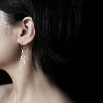 moorigin 淡竹二葉耳環 | 可改夾式・醫療鋼・抗過敏・不掉色