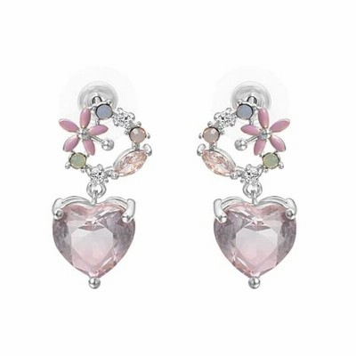 Heart Yoursfs ピアス レディース 人気 花輪 ハート ジルコニア ゆれるピアス アメシスト イヤリング アクセサリー ギフ 通販 Lineポイント最大get Lineショッピング