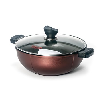 Kitchen-Art 錦上添花系列 多用途鍋 附鍋蓋 IH電磁爐適用  32cm  Brown  1個