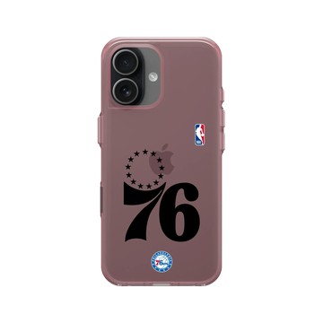iPhone 17 Clear (相機按鈕) 晶醺玫 - NBA - B&W-費城76人 Philadelphia 76ers B&W