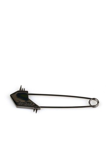 Yohji Yamamoto - spiked safety pin - men - Brass - One Size - Black