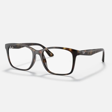 【RayBan 雷朋】方形膠框光學眼鏡(RX7059D-5200 55mm)