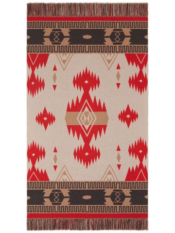 Alanui - Icon jacquard blanket - unisex - Polyamide/Virgin Wool - One Size - Neutrals