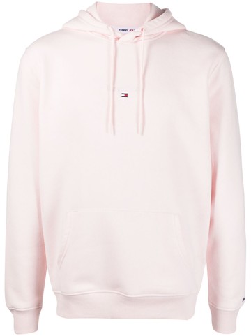 Tommy Jeans - logo-embroidered cotton hoodie - men - Cotton/Cotton/Polyester/Polyester - XL - Pink