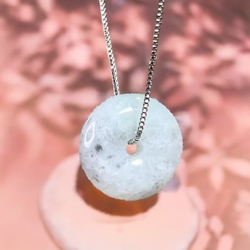 【願‧平安】飄烏雞翡翠平安扣吊飾 | 天然緬甸玉翡翠A貨 |送禮