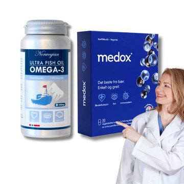 頂級深海魚油膠囊一瓶+Medox藍莓花青素膠囊一盒