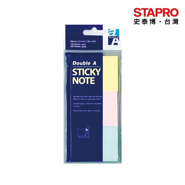 Double A 便利貼 混色 1.5x2 51x38mm 300張｜史泰博