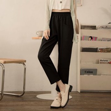 OB嚴選-吸濕透氣腰鬆緊口袋錐形褲《KG1256-》