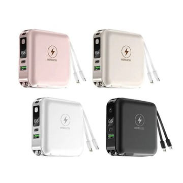 KINYO 7in1雙線夾心萬用充(KPB-2650) WH標示12000mAh Magsafe磁吸充電 行動電源