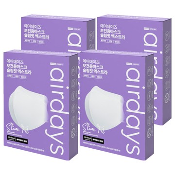 airdays Color fit鳥嘴型立體口罩 L KF94  4盒  10片  白色