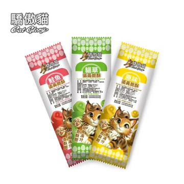 Cat Glory驕傲貓-蛋黃脆酥 單包裝 20g x40入=盒(購買二件贈送寵喵樂-貓草玩具*1個隨機出貨)