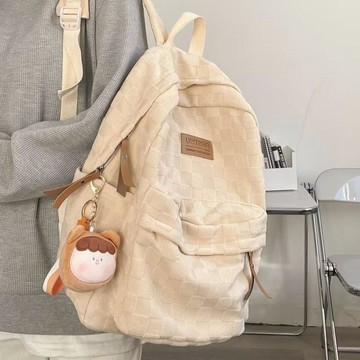 熱賣🥇高顏值書包女潮牌高中大學生初中生大容量百搭簡約尼龍簡約雙肩包後背包 書包 雙肩包 書包大容量 背包 學生書包