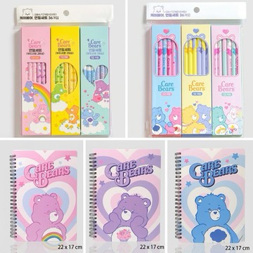 現貨e發票_韓國 care bears 彩虹熊 鉛筆 2B 文具 記事本 筆記本 學習用品【Q寶寶】
