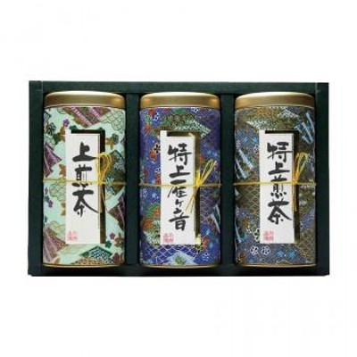 宇治森徳 日本の銘茶 ギフトセット(上煎茶100g・特上雁ケ音100g・特上煎茶100g) MY-40W