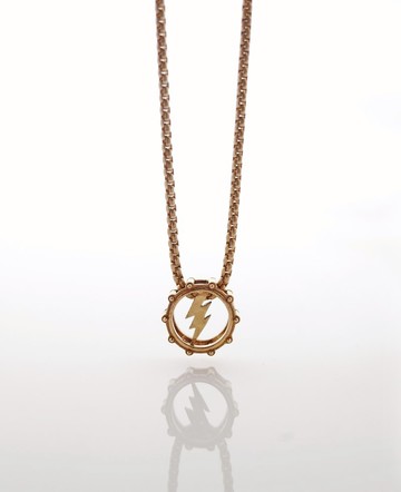 NEW NOISE 音樂飾品實驗所-小鼓閃電黄銅項鍊 (小款細鍊)