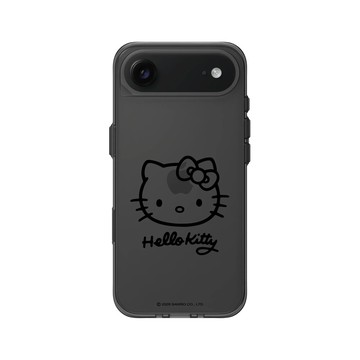 iPhone Air Clear (相機按鈕) 酷墨灰 - 三麗鷗-Hello Kitty - 簡約系列-線條大頭