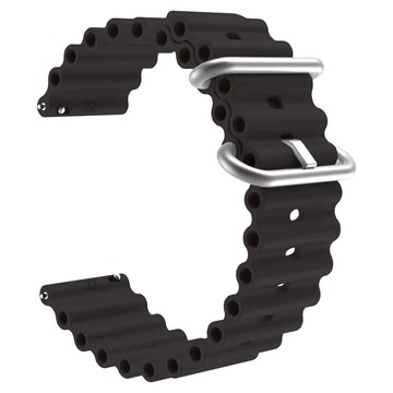 Apollo Life 阿波羅 海洋系列 矽膠錶帶 Set 2個  通用型 22mm  黑色  1組