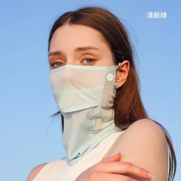 高爾夫球防曬面紗女夏季防曬護頸冰絲透氣面罩防紫外線戶外圍脖男