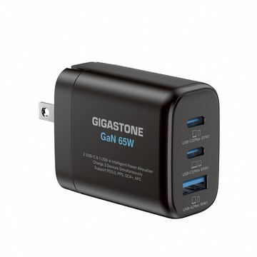 Gigastone 氮化鎵GaN Power Go 65W三孔PD快速充電器 台灣公司貨 PD-7653