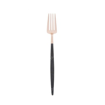 Cutipol 葡萄牙 GOA ROSE系列-黑玫瑰金霧面不銹鋼-21.5cm主餐叉