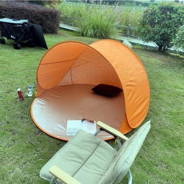兒童沙灘帳篷全自動簡易露營野餐雙人遮陽戶外海邊防曬速開折疊式