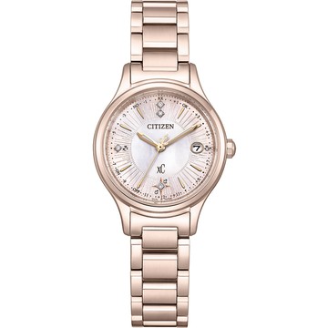 CITIZEN XC 輕奢光限量款 晨光 光動能鈦金屬電波女錶 開學新裝備 ES9497-61X