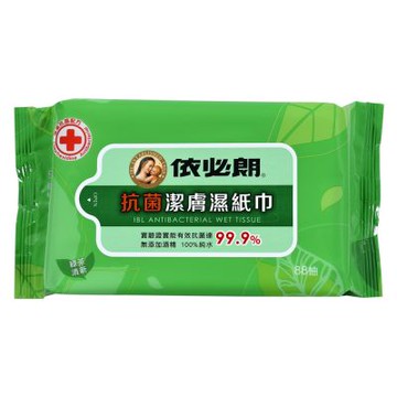 依必朗抗菌潔膚濕紙巾-綠茶清新(88抽x12入)/箱
