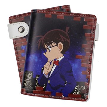 名偵探柯南男PU皮卡通孩子錢包