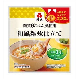 送料無料 紀文 糖質0ごはん風使用 和風雑炊仕立て 180g×6個