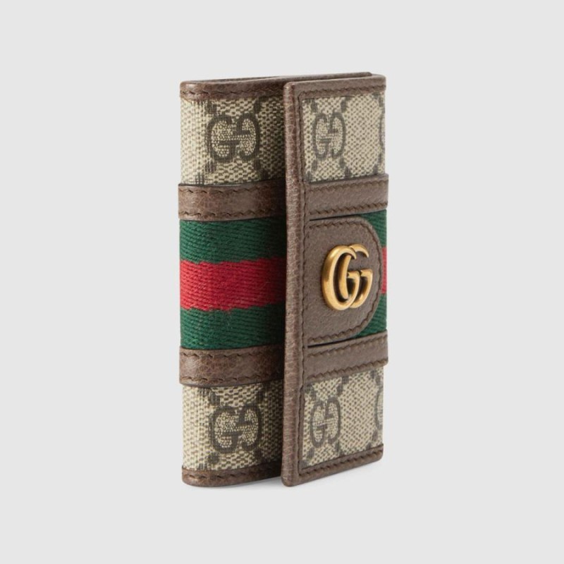 グッチ GUCCI キーケース キーホルダー ベージュ エボニー ブラウン