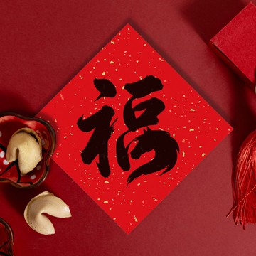 馬年斗方春聯【福氣馬】