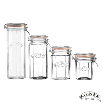 KILNER 復古扣式密封貯存罐4入組(450+950+1800+2200ML)
