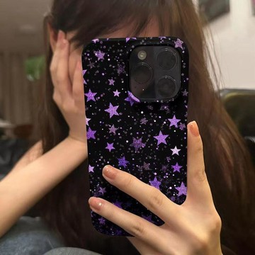 🎀臺灣出貨🎀紫色星河亮面果凍適用蘋果適用於iPhone13/14/15/16/17防摔軟 韓系手機殼 可愛手機殼 潮