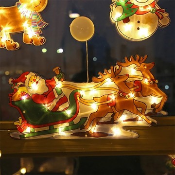 Merry鹿 LED 吸盤式掛燈 24CM 透明款 暖白光  1個