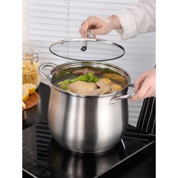 湯鍋304不銹鋼燒水鍋大容量加厚蒸煮燉鍋超大家用電磁爐通用燃氣
