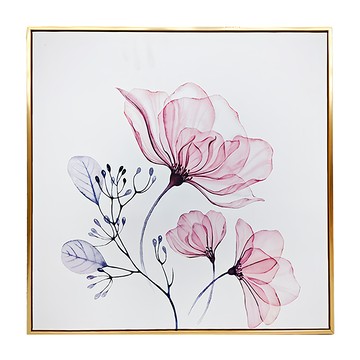 花香粉調 金框  60 x 60cm  金色