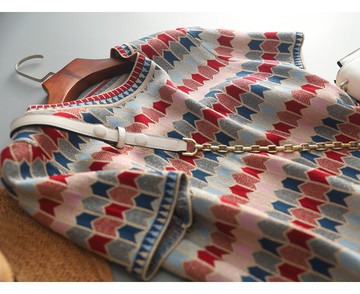 商場撤柜剪標清倉大牌外貿女裝復古時髦重工提花針織連衣裙