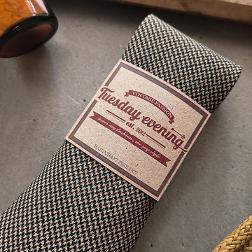 領帶 紅海 (黑與紅) 千鳥格