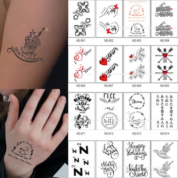 文字款 英文句子 微刺青 2000款👑大邱紋身👑【T08M】TATTOO 防水 紋身貼紙刺青貼紙紋身貼刺青貼 T08