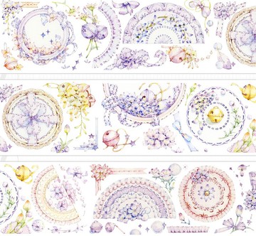 落花叮當 PET 紙膠帶 晶透