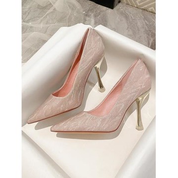 香檳金銀色高跟鞋女2025年新款細跟設計感小眾婚鞋秀禾婚紗兩穿